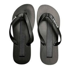 Earthling Grounders Black Grounding Flip Flops Size 9 NWT Casual Shower Shoes